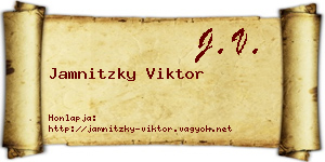 Jamnitzky Viktor névjegykártya